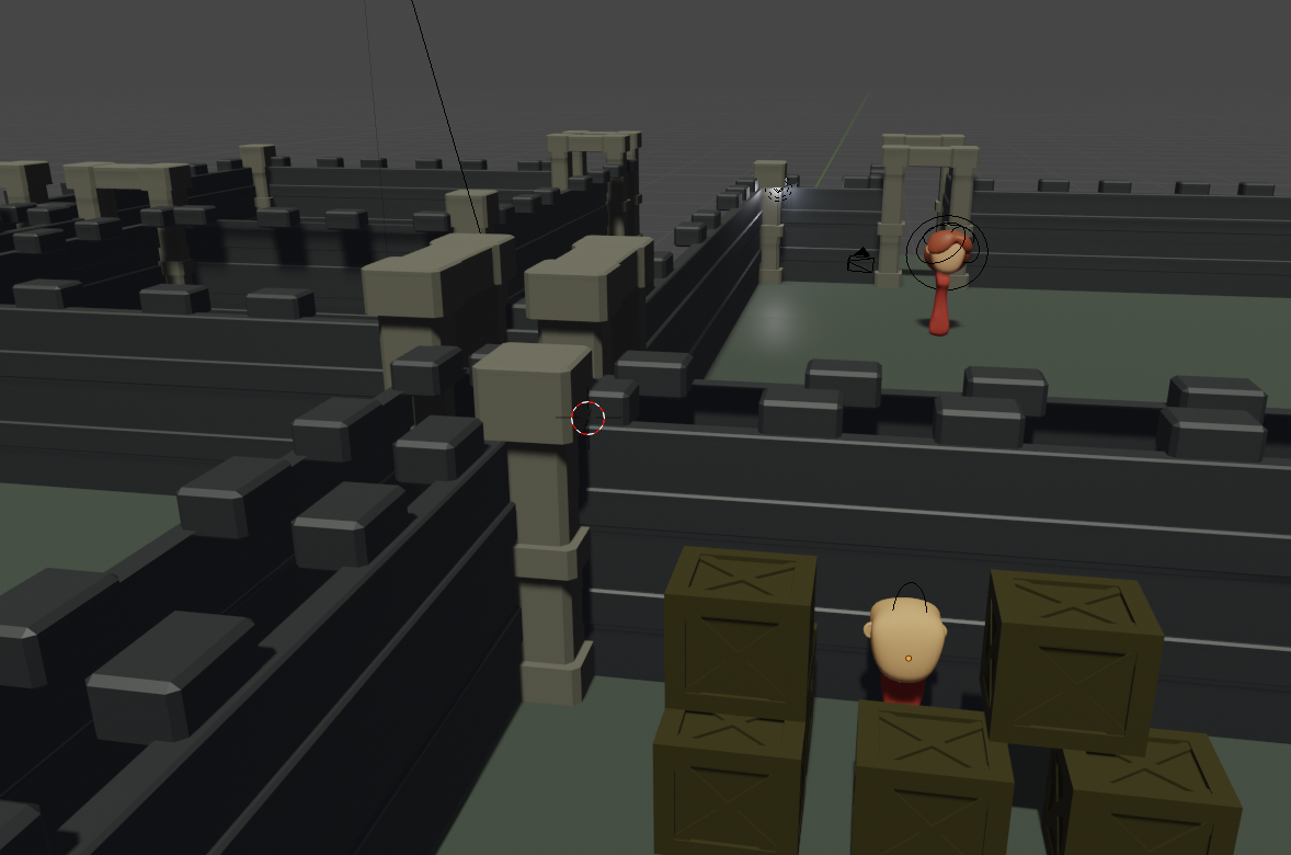 dungeon with characters